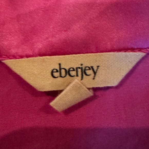 Eberjey Inez Washable 100% Silk Pink Short Pajama Set in Italian Rose Size L - Picture 5 of 10